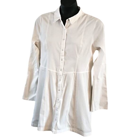 Free People Thea Ivory Button-Down Mini Dress - Size Large, NWT, - Picture 4 of 11